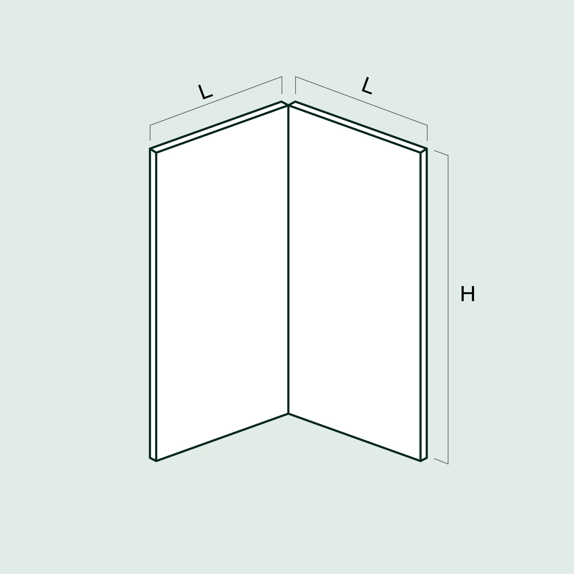 Portes d'angle double